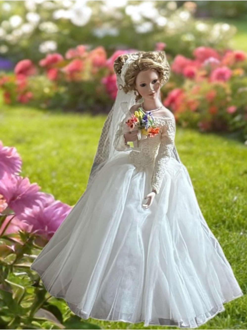 Ashton Drake ~ Spring Promise Wedding Bride Lady Doll 21" ~ New W/ Box